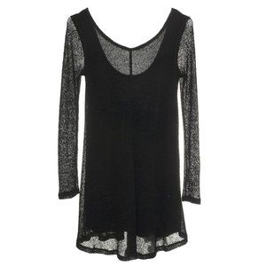Others Follow Black Long Sleeve Knit Dress A-Line LBD Size Small